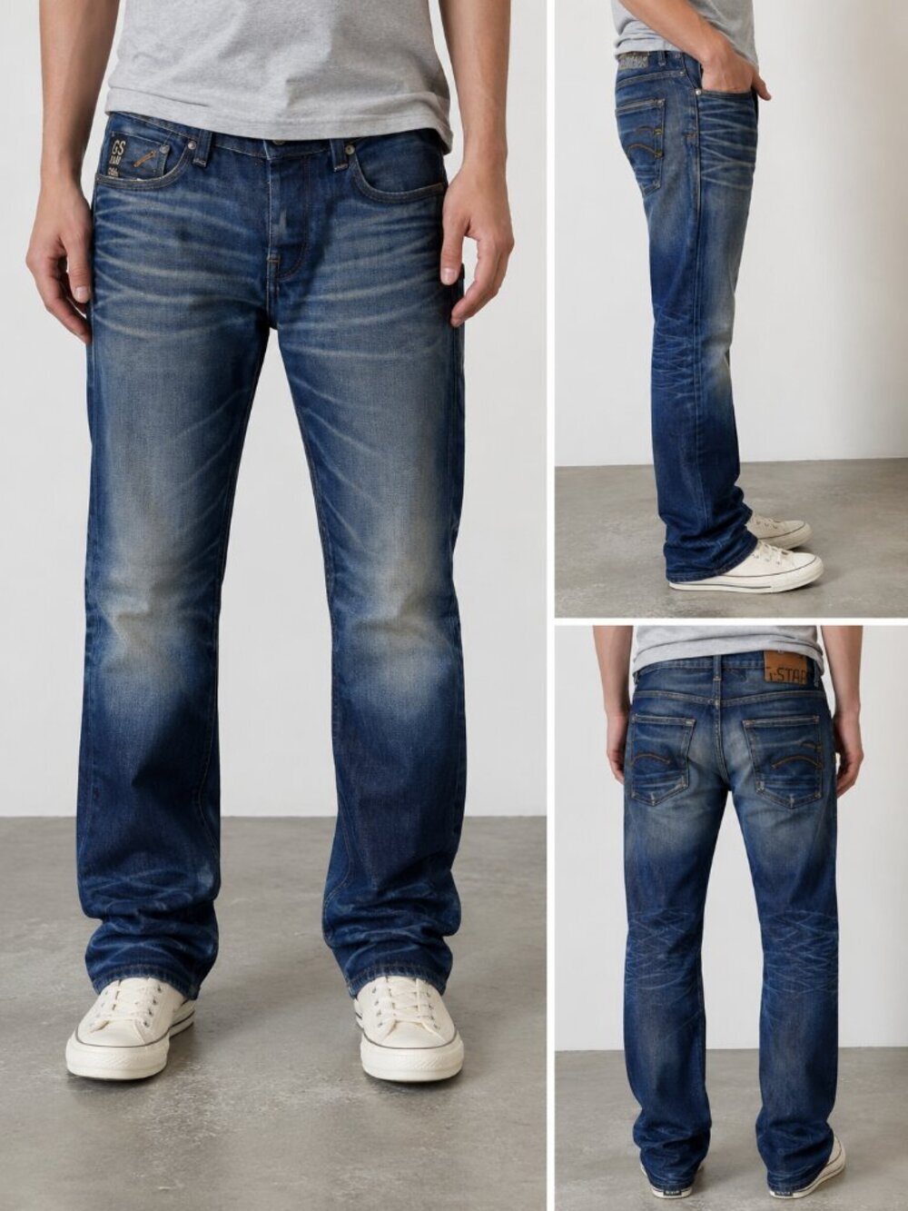 G-Star RAW 5204 Attacc Low Straight Jeans Dark Wash Size 30x32